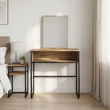 vidaXL Kaptafel Artisanaal eiken 81 x 40 x 131 cm Bewerkt, Verzenden, Nieuw