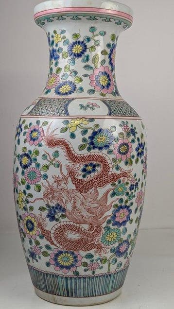 Vaas - Porselein - China - handgemaakt (Zonder minimumprijs)