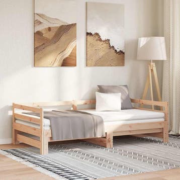 vidaXL Uitschuifbare slaapbank zonder matras 80x200 cm, Huis en Inrichting, Verzenden, Nieuw