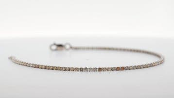 Zonder minimumprijs - Armband - 14 karaat Witgoud - 1.60ct.