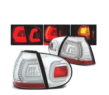 Feux Arrière Pour Volkswagen Vw Golf 5 03-09 Led Bar Chromé, Verzenden
