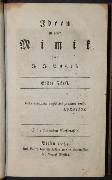 J.J. Engel - Ideen zu einer Mimik - 1785