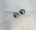 Armband - 18 karaat Geel goud, 10 mm Peacock Tahiti Parels -, Handtassen en Accessoires, Armbanden, Nieuw