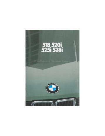 1982 BMW 5 SERIE BROCHURE NEDERLANDS, Ophalen of Verzenden