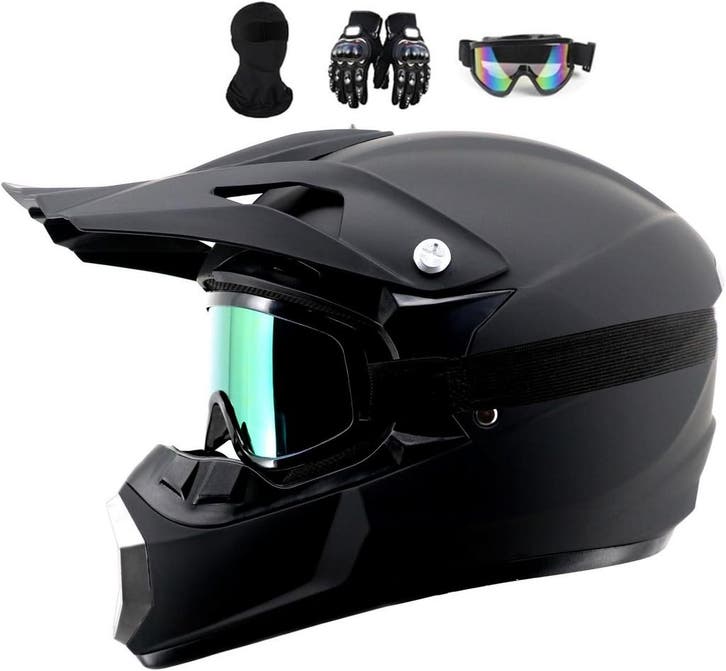 Motocrosshelm Full-face zwart | Tweede kansje | OP = OP, Motoren, Kleding | Motorhelmen, Offroadhelm, Kinderen, Tweedehands, Overige merken