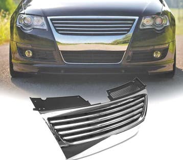 Calandre Pour Volkswagen Vw Passat 3C B6 05-10 Chromé Noir, Autos : Pièces & Accessoires, Verzenden