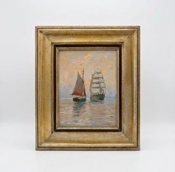 Geo Fürst (1888–1964) - NO RESERVE - Zweimaster &, Antiquités & Art