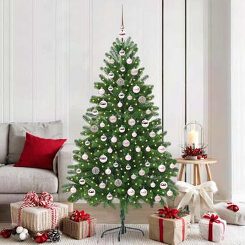 vidaXL Kerstboom met 300 LED met standaard Groen 180 cm PE, Verzenden