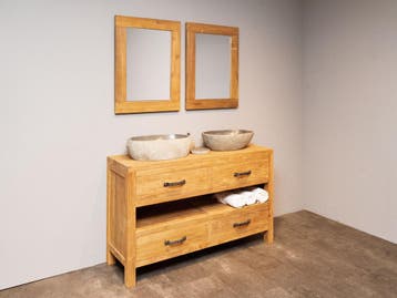 Compleet Teak badmeubelset 140cm | Op voorraad!, Verzenden, Nieuw