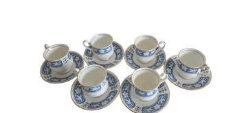 Royal Albert - Koffieservies (12) - Tudor Rose - Porselein -