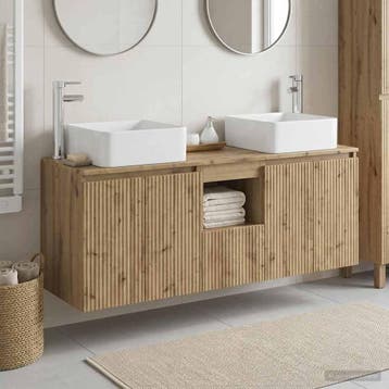 vidaXL Badkamerkast set 3 st Artisanaal eiken 49,5 x 41 x 63, Verzenden