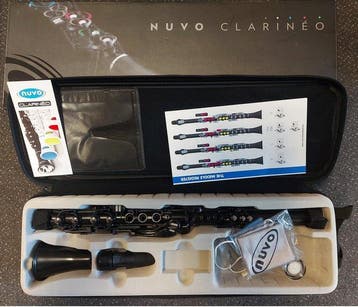 Nuvo - Clarineo, black/silver, C-tuning - - Clarinette (Sans, Nieuw