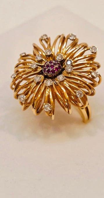 Bague - 18 carats Or rose - Années 70, comme neuf