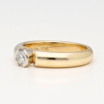 Ring - 14 karaat Geel goud Diamant (Natuurlijk) - Merk: