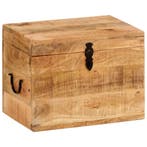vidaXL Opbergbox 39x28x31 cm massief mangohout, Verzenden, Nieuw