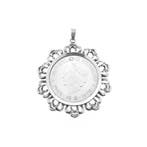 Zilveren hanger van 10 gulden munt van Juliana 1970., Ophalen of Verzenden, Gebruikt, Zilver, Overige merken