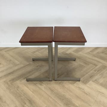 Complete set van 8 stuks schooltafels (hxbxd) 76x70x50 cm,, Huis en Inrichting, Gebruikt