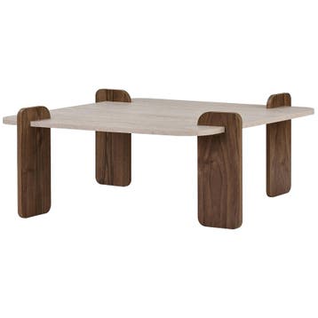 Evila Modern Coffee Table, 117 Cm, Travertine & Venezia, Verzenden, Nieuw, 100 tot 150 cm, Scandinavisch