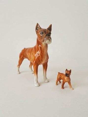 Goebel - Beeldje - Duo de « Boxers » (2) - Porselein