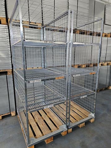 Pallet box 1200x800xh2200mm met 3 legborden (4 niveaus) als, Ophalen of Verzenden, Nieuw
