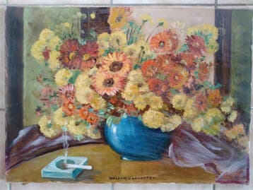 Corti (XX) - Vaas bloemen stilleven