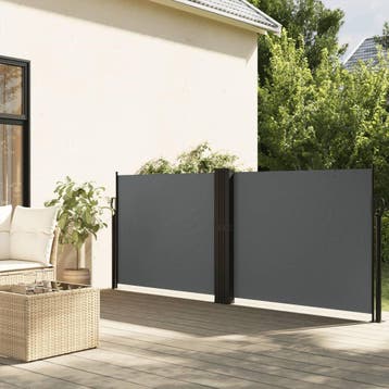vidaXL Windscherm uittrekbaar 140x1000 cm antraciet, Verzenden