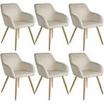 tectake Eetkamerstoel Marilyn fluweellook, gouden poten - cr, Huis en Inrichting, Stoelen, Verzenden, Nieuw