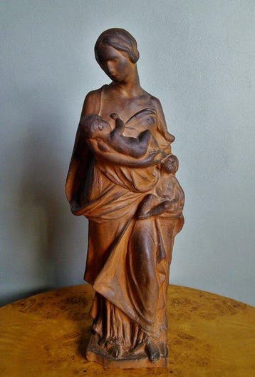 Paul Du Bois (1859-1938) - sculptuur, Moederschap /, Antiek en Kunst
