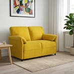 vidaXL 2-Zits Sofa Geel 138 x 83 x 95 cm Fluweel, Huis en Inrichting, Zetels | Zetels, Verzenden, Nieuw