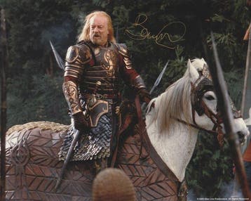 Lord of the Rings - Signed by Bernard Hill (+) (King, Nieuw