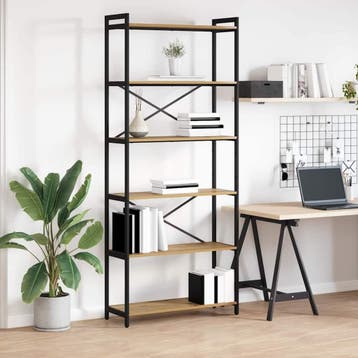 vidaXL Boekenplank 80 x 30 x 189,5 cm Bewerkt hout Artisan, Verzenden