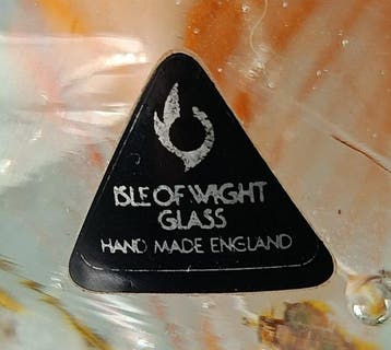 Isle of Wight Glass. - NO RESERVE! - Met sticker. -, Antiek en Kunst