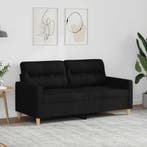 vidaXL Tweezitsbank / zetel 140 cm stof zwart, Verzenden, Nieuw