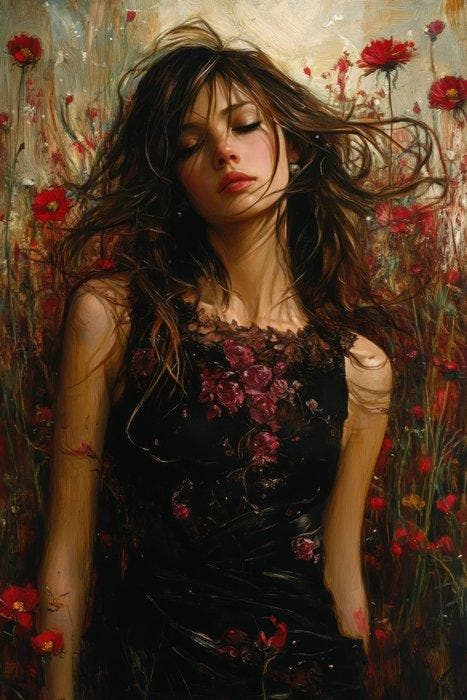 CoCo - Dream of Red Poppies - XXL, Antiquités & Art, Art | Objets design