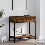 vidaXL Wandtafel 75x34,5x75 cm bewerkt hout gerookt, Huis en Inrichting, Tafels | Bijzettafels, Verzenden, Nieuw