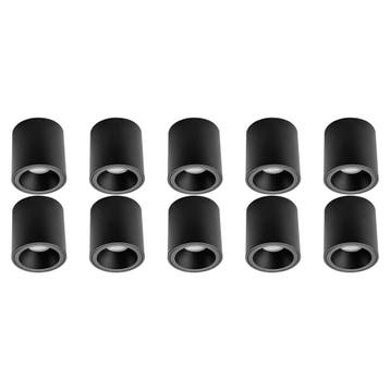 Opbouwspot 10 Pack Pragmi Cliron Pro - GU10 Lamp Fitting - M, Verzenden, Nieuw