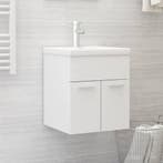 vidaXL Wastafelkast 41x38,5x46 cm bewerkt hout wit, Huis en Inrichting, Verzenden, Nieuw