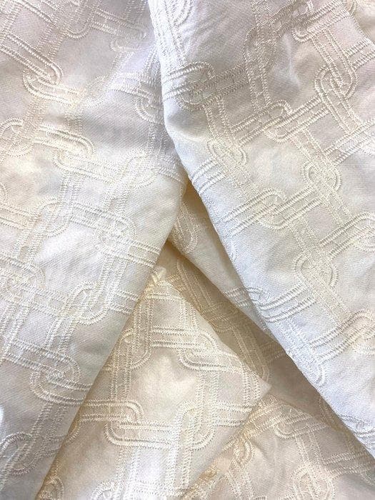 Elegante en verfijnde jacquardstof met reliëfborduursels in, Antiquités & Art, Curiosités & Brocante