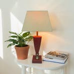 Lampe de table - Lampe design à pied rouge et abat-jour, Antiquités & Art