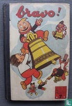 Bimmelabom en zijn zus Bibaboe - Bravo! album 7 - 1946, Eén stripboek, Verzenden, Gelezen, Aivlin, Ralph, Antoine, Marcel, Bataille, Maurice, Curwood, James Oliver, Dany, Gaston, De Favauges, Roger, Knerr, Harold H., KYRA, Laudy, Jacques, Leblicq, Henri, Lebon, H., M. B., Messmer, Otto, Rainy [naar], Raymond, Alex, S. M., Steeman, Stanislas-André, Ted William Lawson, Vandersteen, Willy, Zaboly, Bela 'Bill'.