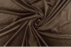 10 meter stretch fluweel - Taupe, Hobby en Vrije tijd, Stoffen en Lappen, Overige kleuren, Verzenden, 120 cm of meer, Polyester