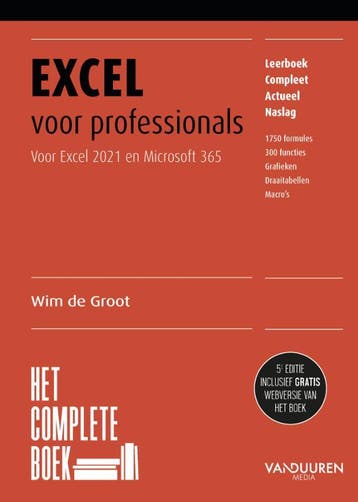 Excel voor professionals / Het complete boek 9789463563017, Boeken, Verzenden, Gelezen, Wim de Groot
