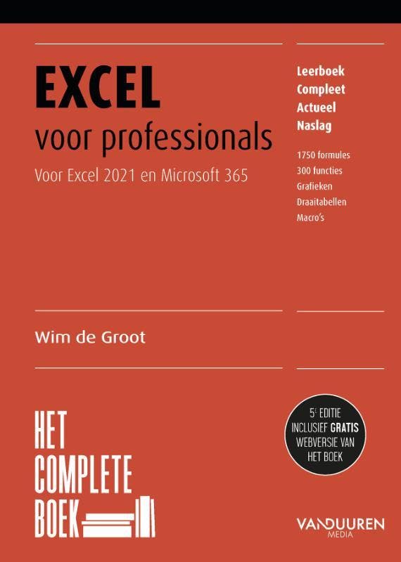 Excel voor professionals / Het complete boek 9789463563017, Boeken, Informatica en Computer, Gelezen, Verzenden