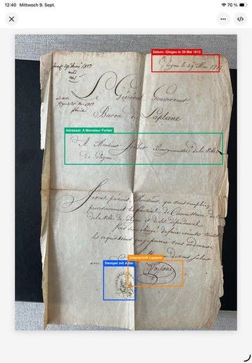 Le Général Gouverneur Baron de Laplane - 1813 Lettre signée, Nieuw