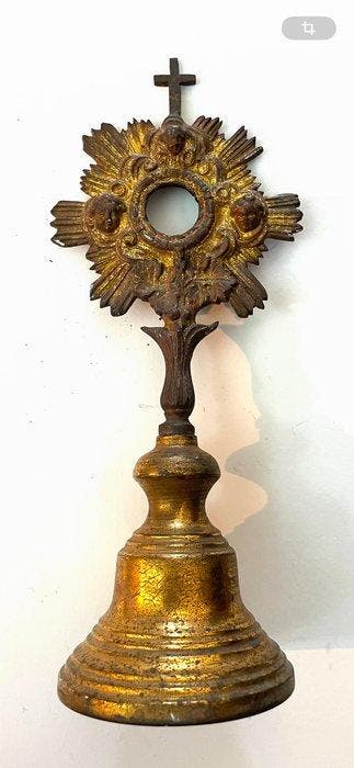 Monstrans - Verguld messing - 1750-1800 - 24 cm, Antiek en Kunst, Kunst | Niet-Westerse kunst