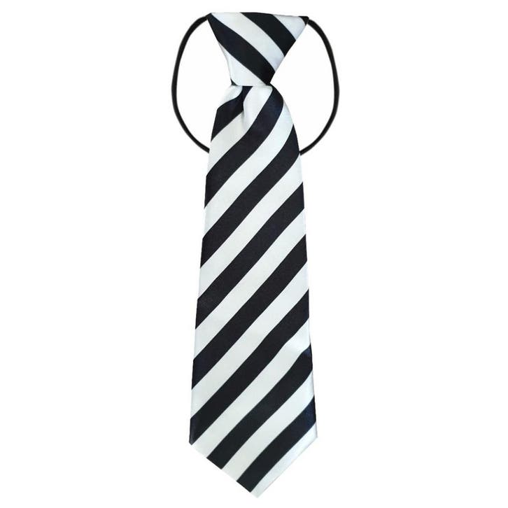 Fako Fashion - Kinderstropdas - Print - Elastiek - Zwart/Wit, Kleding | Heren, Stropdassen, Verzenden