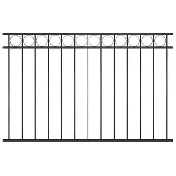 vidaXL Schuttingpaneel ASSEN staal 163x100 cm zwart, Verzenden, Nieuw