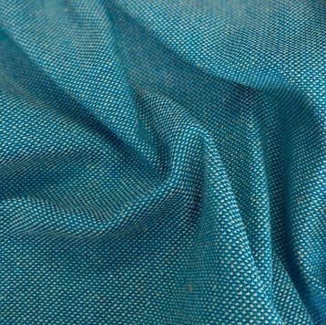 Hoge kwaliteit, geweven stof in turkoois en poederblauw,