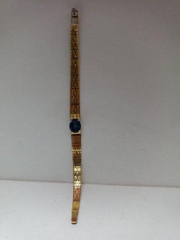 Armband - 18 karaat Geel goud Synthetische edelsteen