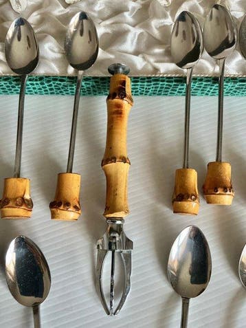 Vintage - Bambou - Bestekset voor 12 personen (13) - café -